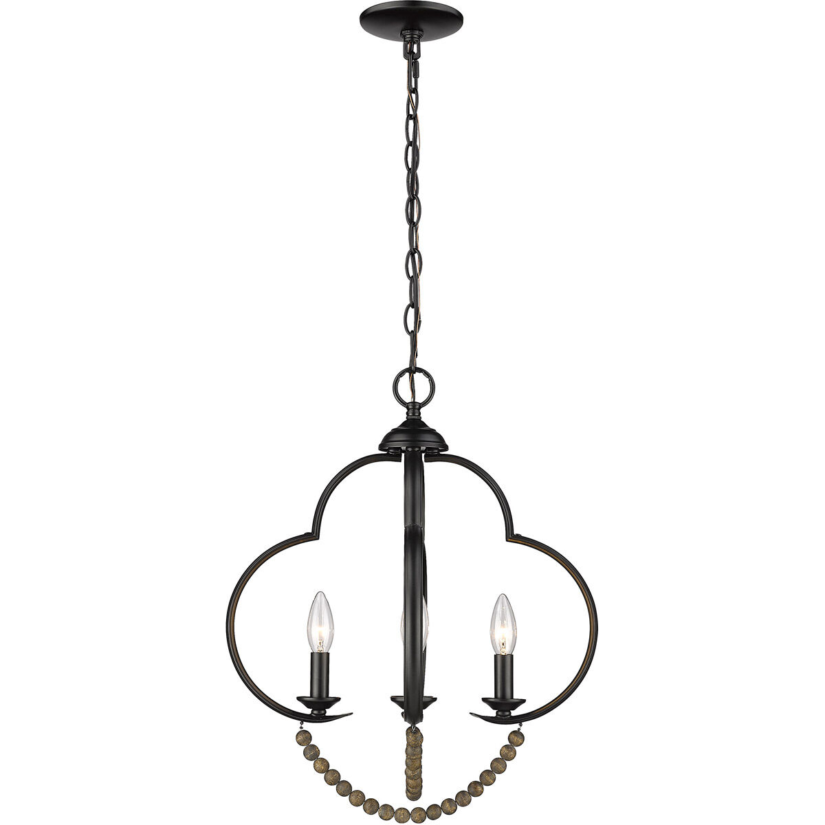 Flori 4 Light 17 inch Matte Black Pendant Ceiling Light